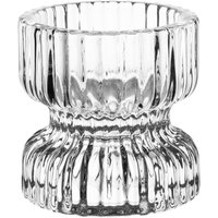 Olympia Ridged Glass Tealight/Candle Holders 52x52mm (6 Pack)
