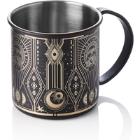 Nocturn Moscow Mule Mug 450ml Chrome Nickel Steel Black