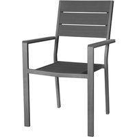 Bolero Valletta Grey Slatted Armchairs (4 Pack)