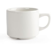 Churchill Plain Whiteware Stacking Maple Tea Cups 199ml (24 pack)