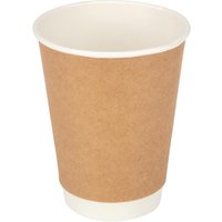 Fiesta Recyclable Coffee Cups Double Wall Kraft 340ml / 12oz (Pack of 500)