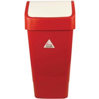 SYR Polypropylene Swing Bin Red 50Ltr