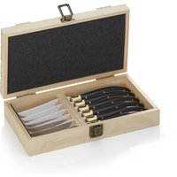 Carlos Steak Knife Set, Blade Steel 420, Pakka Wood Handle, Pack of 6