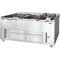 Grelhaco ROC1-052 Robata Charcoal chargrill with 5 rotating spits
