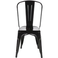 Bolero Bistro Steel Side Chairs Black (Pack of 4)