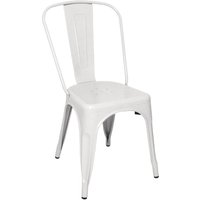 Bolero Bistro Steel Side Chair White (Pack of 4)