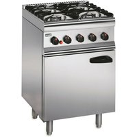 Lincat Silverlink 600 Propane Gas Free-standing Oven Range - Castors at Rear - 4 Burners - W 600 mm - 23.8 kW