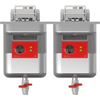 FriFri Super Easy 622 Electric Drop-in Twin Tank Fryer without Filtration - 2 Baskets - W 600 mm - 2 x 11.4 kW