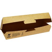 Notpla 8"x3" Clamshell Hot Dog Boxes - Kraft (250 Pack)