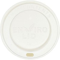 White 12/16oz compostable hot cup lids (10 x 100’s)