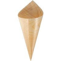 Fiesta Compostable Wooden Canape Cones 75mm (Pack of 100)
