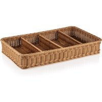 Weaver Pro GN Cutlery Basket 1/1 Beige Polypropylene