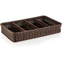 Weaver Pro GN Cutlery Basket 1/1 Brown Polypropylene