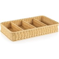 Weaver Pro GN Cutlery Basket 1/1 Light Beige Polypropylene