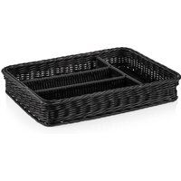 Weaver Pro Cutlery Basket Black Polypropylene 40x30x6.5 cm