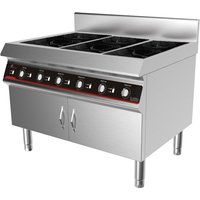 Chefs Range GXIH6-3.5B/RT 70 LINE Floorstanding 6 Ring Induction hob - 6 x 3.5kw power