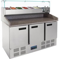 Polar G-Series Pizza Prep Counter Fridge with Topper 368Ltr
