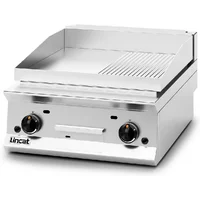 Lincat Opus 800 Natural Gas Counter-top Griddle - Ribbed Plate - W 600 mm - 15.5 kW