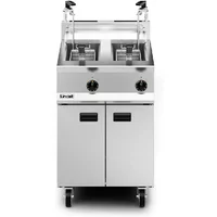Lincat Opus 800 Natural Gas Free-standing Twin Tank Fryer with Pumped Filtration - 2 Baskets - W 600 mm - 32.0 kW