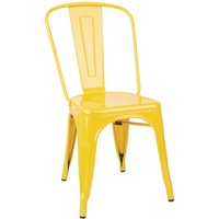 Bolero Bistro Steel Side Chairs Yellow (Pack of 4)