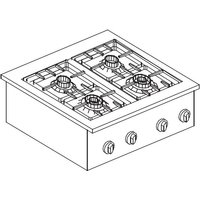 Combisteel Drop-In Four-Burner Gas Range - 14 kW