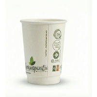 8oz White Greenspirit Aqueous DW Hot Cups (20x25)