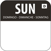 Hygiplas Dissolvable Food Rotation Labels Sunday (1000 pack)