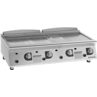 Giorik 70 Top FMG76TCRX - 4 Zone Gas griddle - 1/2 Smooth plate + 1/2 Ribbed plate chrome plated