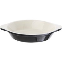 Vogue Black Cast Iron Round Gratin Dish 400ml