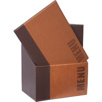 Securit Contemporary Menu Covers and Storage Box A4 Tan (20 pack)