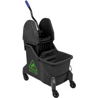 Jantex Two-Compartment Mop Bucket and Wringer Green 30Ltr