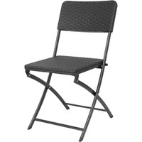 Bolero Rattan Folding Chair Black (2 pack)