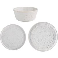 Olympia Cavolo Serve Like A Pro 18-Piece White Speckle Dinner Set