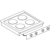 Combisteel Four-Plate Electric Range - 400 V