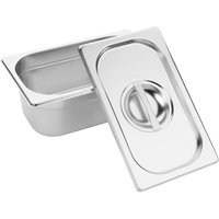 Vogue Gastronorm Tray Set with Lids 1/9 (6 pack)