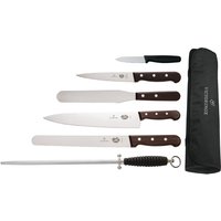 Victorinox 6-Piece Rosewood Knife Set with 20cm Chef Knife with Wallet