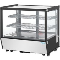 Polar G-Series Countertop Display Fridge Black Square Glass 120Ltr