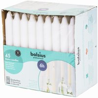 Bolsius 7" Bistro Candles White (45 Pack)
