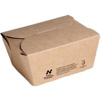 Notpla Small Takeaway Boxes 800ml - Kraft (500 Pack)