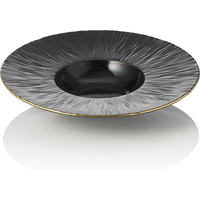 Maya Kuro Pasta Plate Set Black Porcelain Dia 24 cm Pack of 3