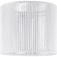 Papieren Woven Lampenkap - Cilindrisch - White - Moderne stijl - ø20 x 17 cm - E27 fitting - Voor Wandlampen en Tafellampen - Ontworpen voor woonkamer en eetkamer