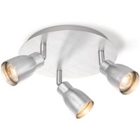 Home sweet home LED opbouwspot Alba 3 lichts Ø 22 cm - aluminium