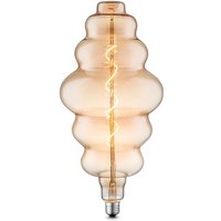 Edison Vintage LED filament lichtbron Spiraal - Amber - 18/18/38cm - geschikt voor E27 fitting - Dimbaar - 4W 280lm 2700K - warm wit licht