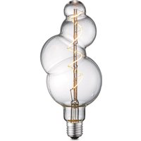 Edison Vintage LED filament lichtbron Bubbel - Helder - Spiraal - Retro LED lamp - 11/11/23cm - geschikt voor E27 fitting - Dimbaar - 4W 280lm 3000K - warm wit licht