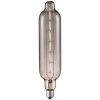 Edison Vintage LED filament lichtbron Carbon - Rook - G78 Tube - Retro LED lamp - 7.8/7.8/33cm - geschikt voor E27 fitting - Dimbaar - 5W 140lm 1800K - warm wit licht
