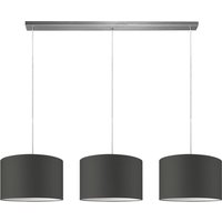 Moderne hanglamp Bling - antraciet - verlichtingspendel Beam inclusief 3 lampenkappen lampenkap 35/35/21cm - pendel lengte 100 cm - geschikt voor E27 LED lamp - Pendellamp geschikt voor woonkamer, slaapkamer, keuken