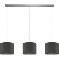 Moderne hanglamp Bling - antraciet - verlichtingspendel Beam inclusief 3 lampenkappen lampenkap 25/25/19cm - pendel lengte 100 cm - geschikt voor E27 LED lamp - Pendellamp geschikt voor woonkamer, slaapkamer, keuken