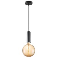Home sweet home hanglamp Saga zwart Spiral g180 - amber