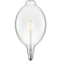 Edison Vintage LED filament lichtbron Carbon - Helder - G180 Ovaal - Retro LED lamp - 16/16/29cm - geschikt voor E27 fitting - Dimbaar - 4W 440lm 3000K - warm wit licht
