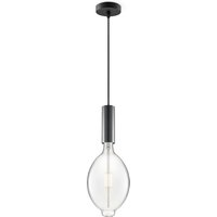 Home sweet home hanglamp Saga zwart Oval - helder